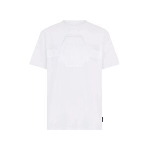Philipp Plein Men Round Neck T-Shirt Jacquard Hexagon Line